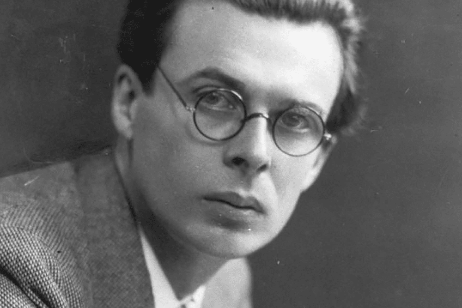 Portrait d’Aldous Huxley, écrivain et philosophe britannique, auteur du Meilleur des mondes