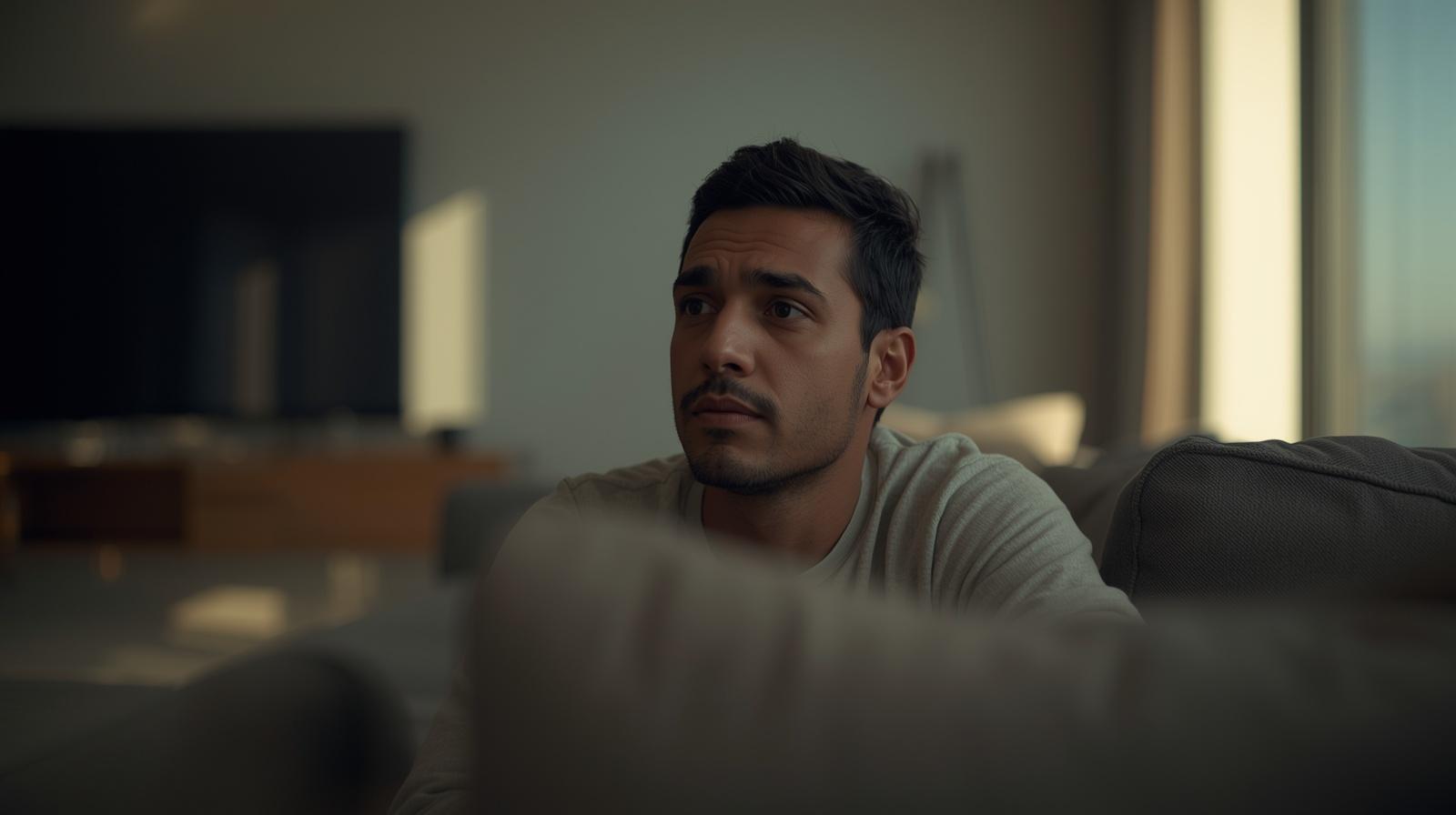 homme pensif salon autisme adulte diagnostic tardif isolement social stress émotion