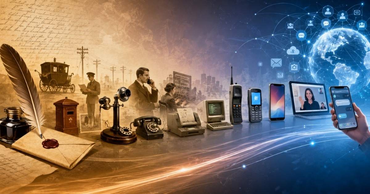Illustration de la révolution de l'IA et des nouvelles technologies pour communiquer.